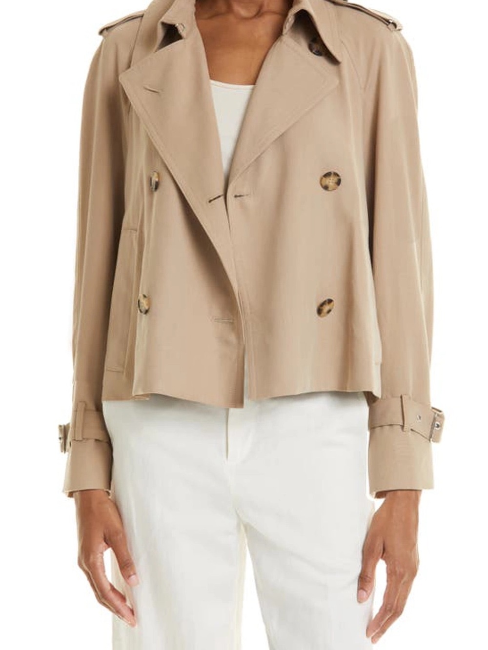 Club Monaco Cropped Soft Trench new without tag size small rare